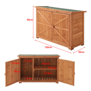 Geräteschrank Kerteminde Kaminholzlager Brennholzregal 88 x 128 x 50 cm [en.casa]