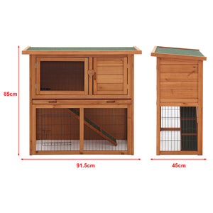 Kaninchenstall Nidda 85x91,5x45cm Tannenholz [en.casa]