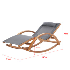 Schaukelliege Iasmos 167x71x73cm Dunkelgrau [en.casa]