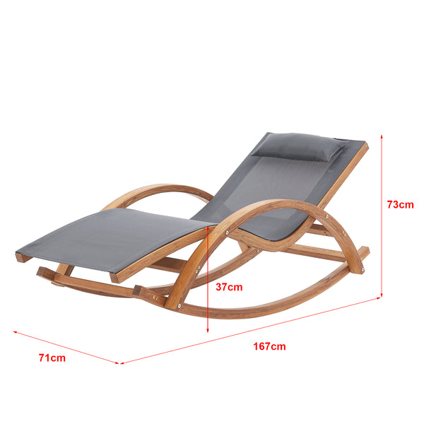 Schaukelliege Iasmos 167x71x73cm Dunkelgrau [en.casa]