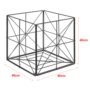 Zeitungskorb Temse 40x40x40cm Metall Schwarz [en.casa]