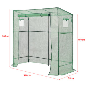 Gewächshaus Vlaardingen 198x78x200cm Grün [en.casa]