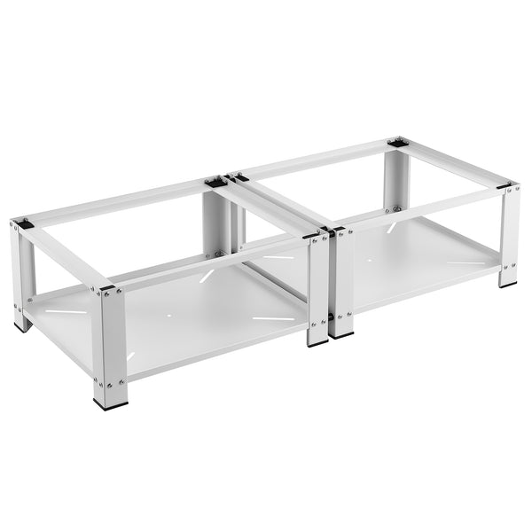 Waschmaschinen-Sockel 2-fach Cremlingen 150 kg Weiß [en.casa]