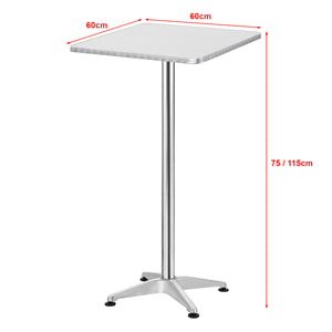 Bar- und Bistrotisch Järpen Höhenverstellbar Quadratisch [en.casa]