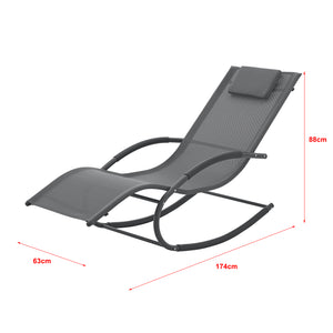 Schaukelliege Tarent 150 kg Dunkelgrau [en.casa]