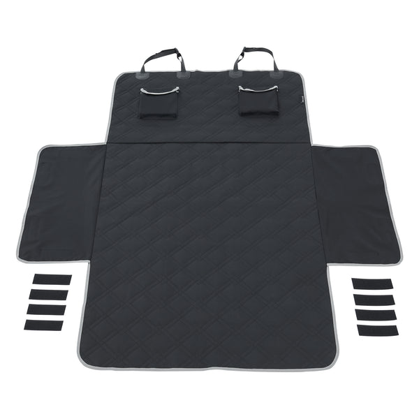 Autoschondecke Wolverhampton 185 x 171 cm Kofferraumschutz Schwarz [en.casa]