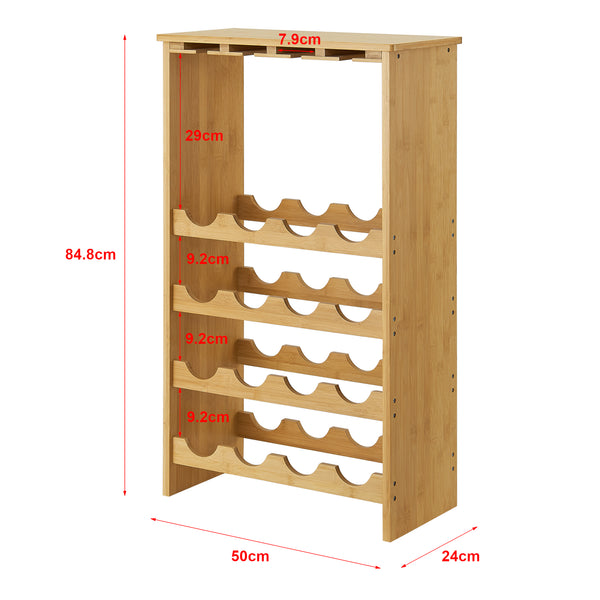 Bambus Weinregal Fetlar 84,8 x 50 x 24 cm [en.casa]