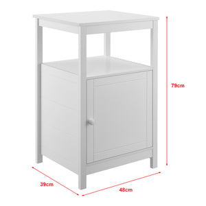 Beistelltisch Merijärvi 79x48x39cm Weiß [en.casa]