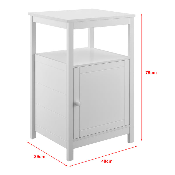 Beistelltisch Merijärvi 79x48x39cm Weiß [en.casa]