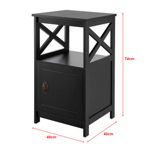 Beistelltisch Utajärvi Kaffeetisch 74x40x40cm Couchtisch Schwarz [en.casa]