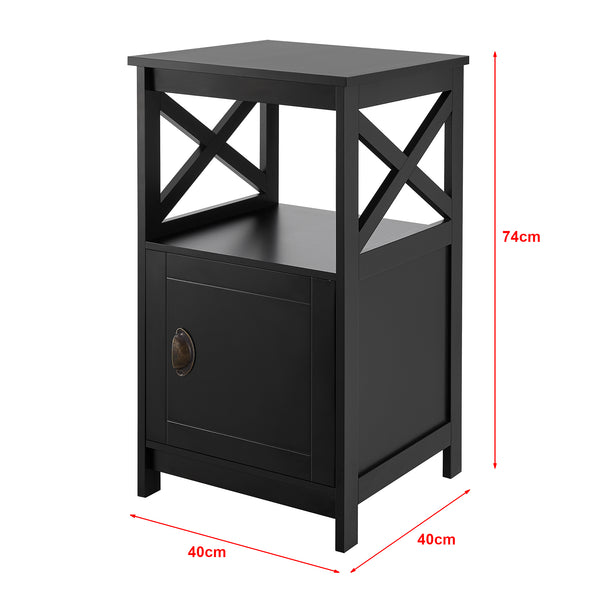 Beistelltisch Utajärvi Kaffeetisch 74x40x40cm Couchtisch Schwarz [en.casa]
