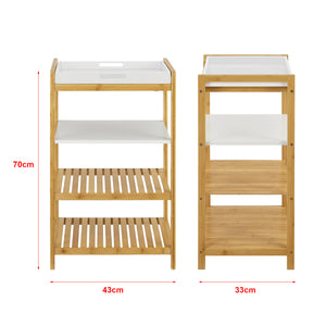 Bambus Standregal Kiuruvesi mit Tablettablage [en.casa]