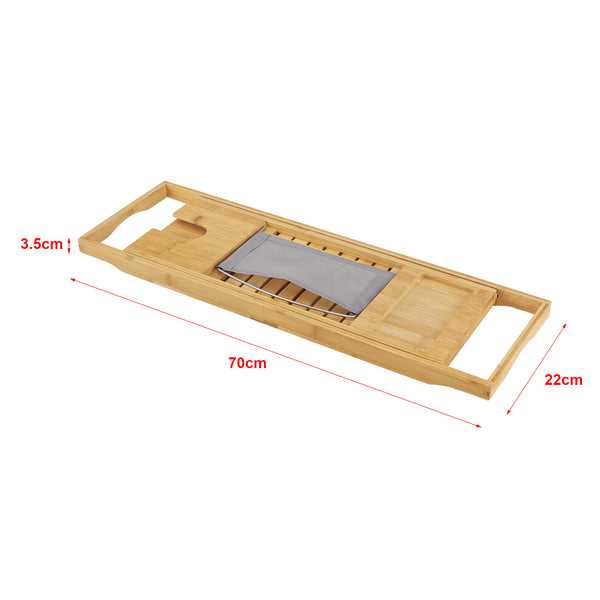 Badewannenablage Orivesi Bambus ausziehbar 70 - 105,5 cm [en.casa]