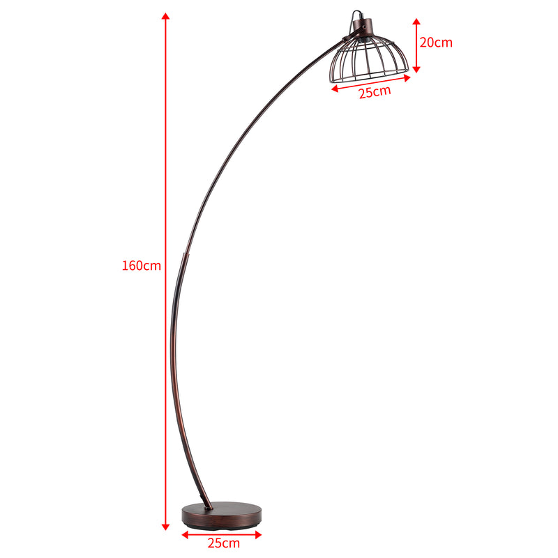 Maßskizze Stehlampe Portsmouth Rostbraun [lux.pro]