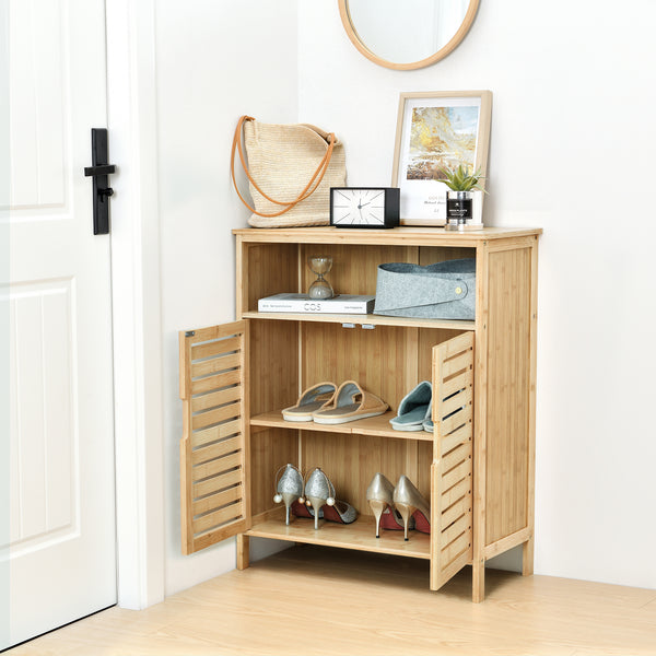 Bambus Badezimmerschrank Eslöv 81x65,5x31 cm [en.casa]