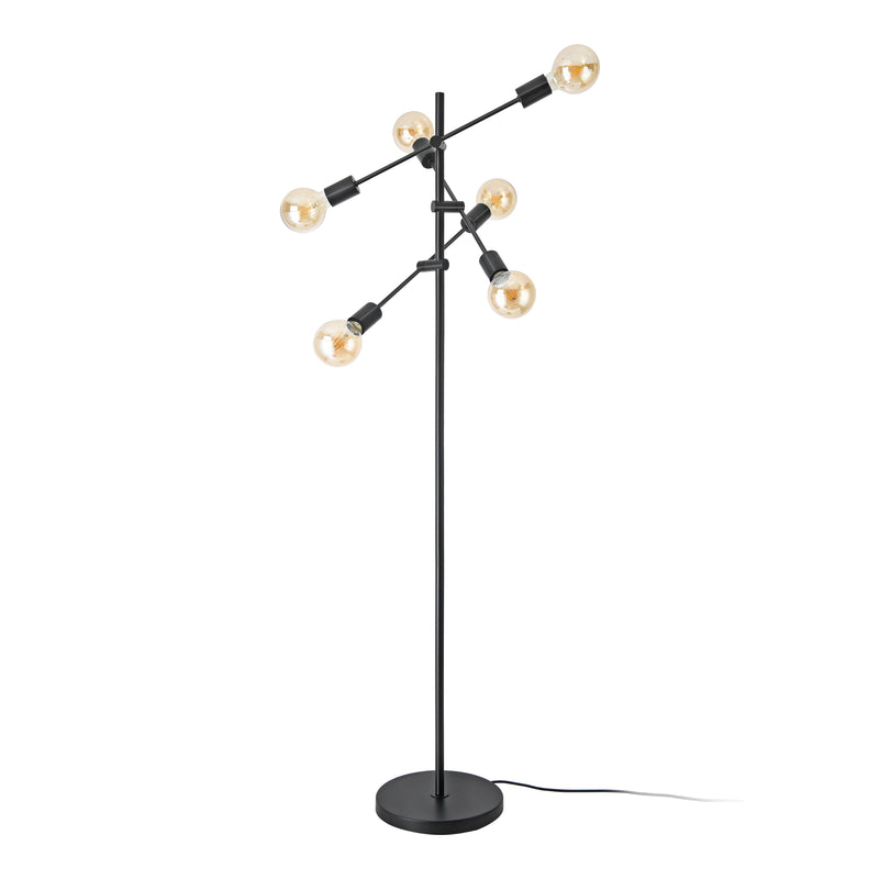 Maßskizze Stehleuchte Craigavon 154cm x 28cm Schwarz [lux.pro]