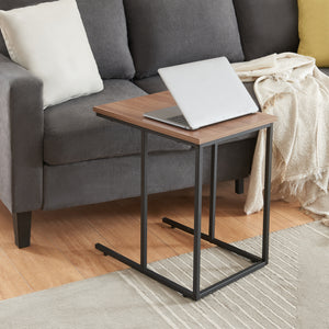 Satztisch Augustenborg im 3er Set Schwarz / Walnuss-Optik [en.casa]