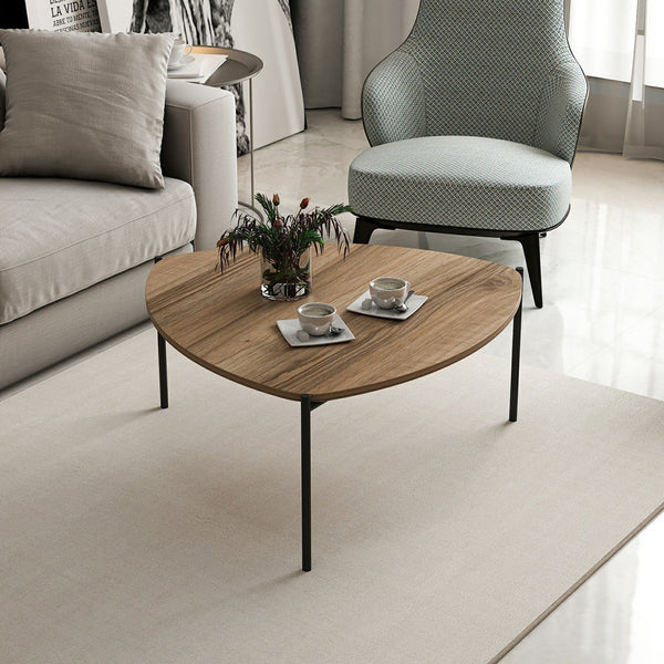 Couchtisch Gladsaxe 40x90x89 cm Walnussoptik / Schwarz [en.casa]