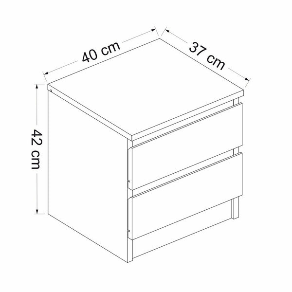 Nachttisch Fuglebjerg 42x40x37 cm Weiß [en.casa]