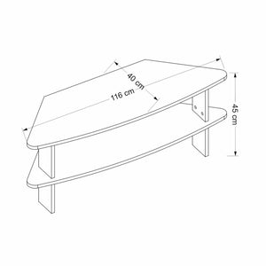 Fernsehtisch Fredensborg 45x116x40 cm Altholzoptik / Anthrazit [en.casa]