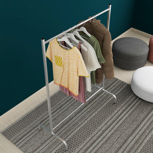 Kleiderständer Staffanstorp 137x104x48cm Silber [en.casa]