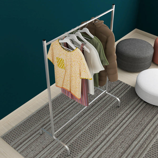 Kleiderständer Staffanstorp 137x104x48cm Silber [en.casa]