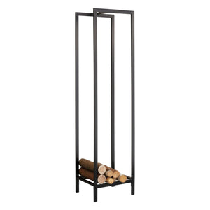 Kaminholzregal Taarbæk 140x35x35cm Schwarz [en.casa]