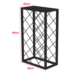 Weinregal Amasia 68x40x22 cm Metall Schwarz [en.casa]