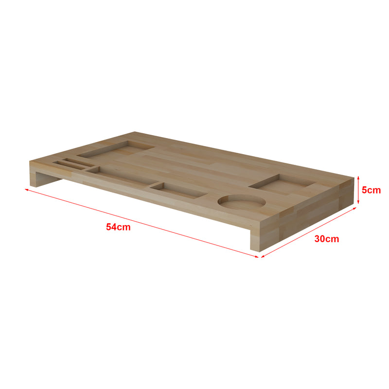 Maßskizze Monitorständer Ringsted 5x54x30 cm Buche [en.casa]