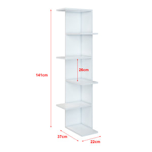 Standregal Pandrup Weiß [en.casa]