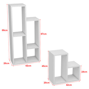 Standregal Ringkøbing im 2er Set Weiß [en.casa]