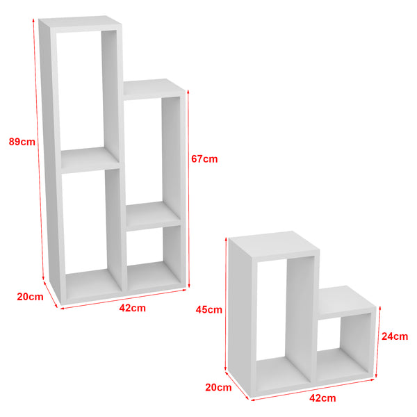 Standregal Ringkøbing im 2er Set Weiß [en.casa]