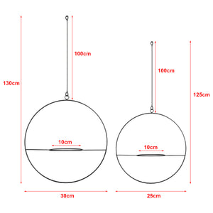 Pflanzhänger Opsterland im 2er Set Schwarz [en.casa]
