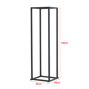 Kaminholzregal Tibro Stahl 35x35x120 cm Schwarz [en.casa]