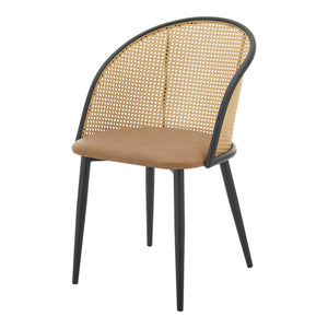 Esszimmerstuhl Gagnef 2er Set Braun / Schwarz [en.casa]