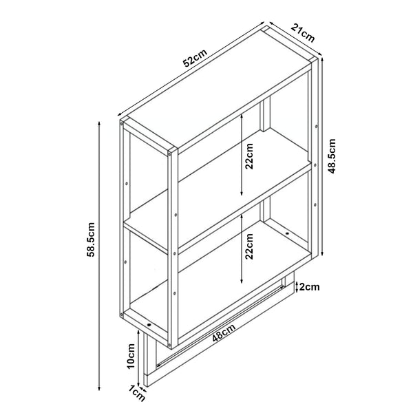 Badregal Östra mit Handtuchhalter Bambus [en.casa]