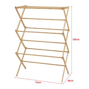 Faltbarer Wäscheständer Grinau Bambus [en.casa]