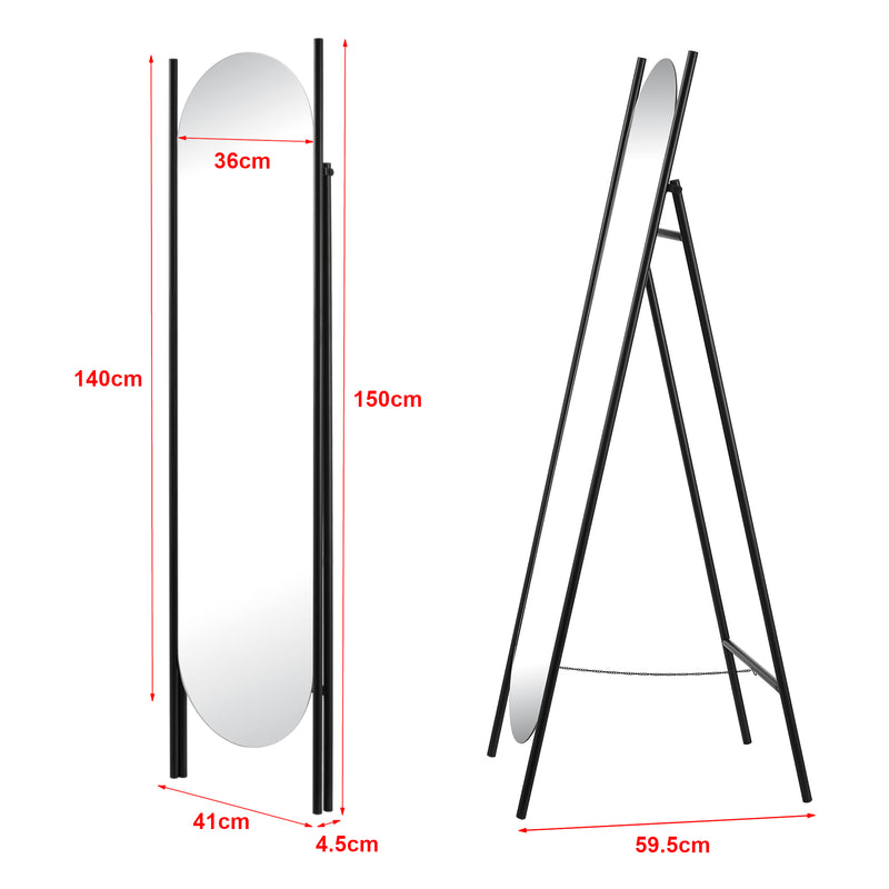Maßskizze Standspiegel Fardella [en.casa]