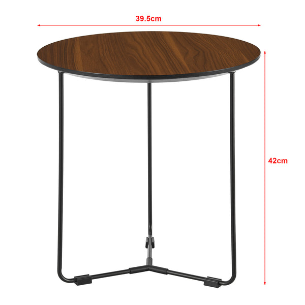 Beistelltisch Böhen 42xØ39,5 cm Wallnuss [en.casa]