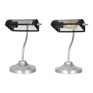Tischleuchte Ditton Silber / Schwarz [lux.pro]