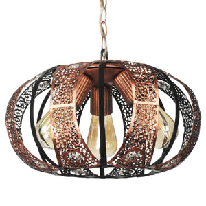 Hängeleuchte Harpenden 3 x E27 Kupferfarben [lux.pro]