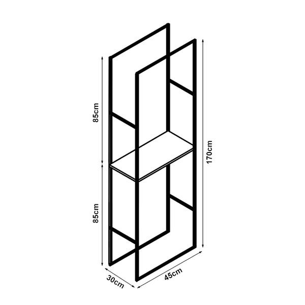 Kaminholzregal Ulvila mit Ablage 45x30x170cm [en.casa]