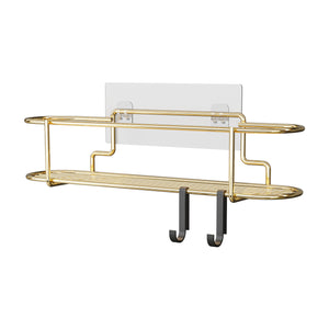 Gewürzregal Naantali mit 2 Haken Goldfarben [en.casa]