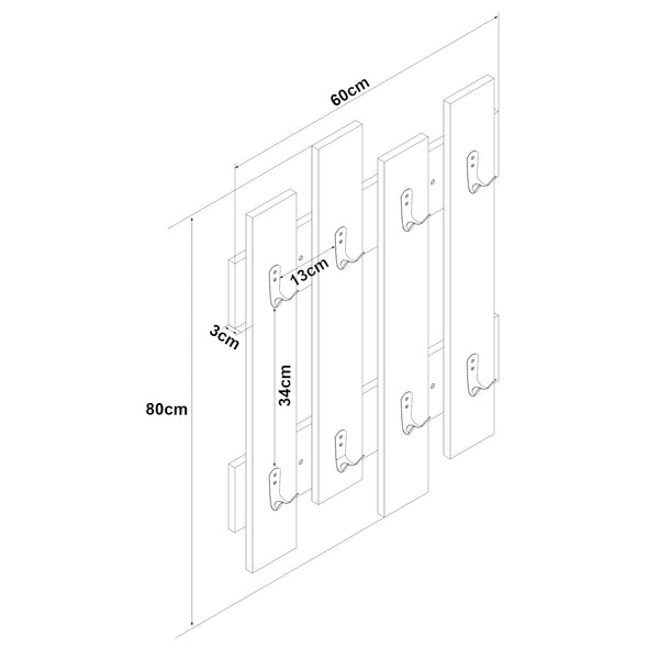 Wandgarderobe Raseborg [en.casa]
