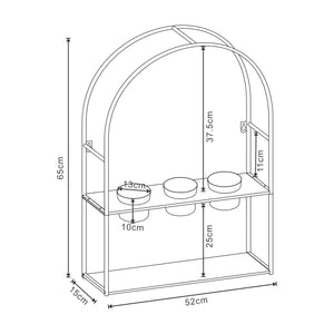 Pflanzregal Merikarvia mit 3 Töpfen Metall [en.casa]
