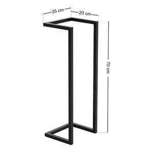 Handtuchhalterung Loppa 70x25x20 cm Schwarz [en.casa]