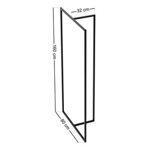 Garderobenständer Hurdal 160x80x32cm Schwarz [en.casa]