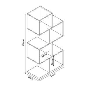 Bücherregal Gullspång Bambus 130x55x30cm Natur [en.casa]