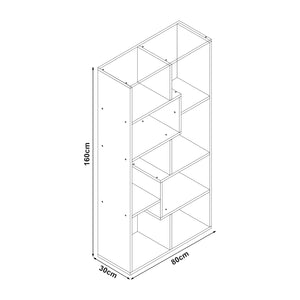 Bücherregal Hå Bambus 160x80x30cm Natur [en.casa]