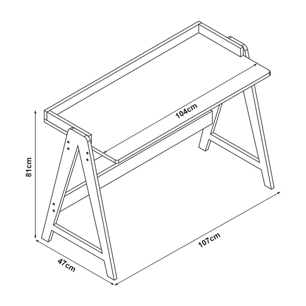 Schreibtisch Härryda Bambus 107x47x81 cm Natur [en.casa]